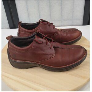 Timberland Oxford Split Toe Lace Up Brown Leather Comfort Shoes Men US 8M